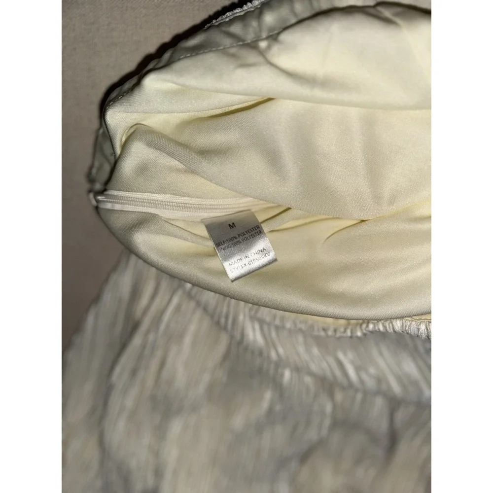 Skylar Rose ASOS Women's M Cream Set Outfit One Shoulder Top‎ Wide Leg Pants